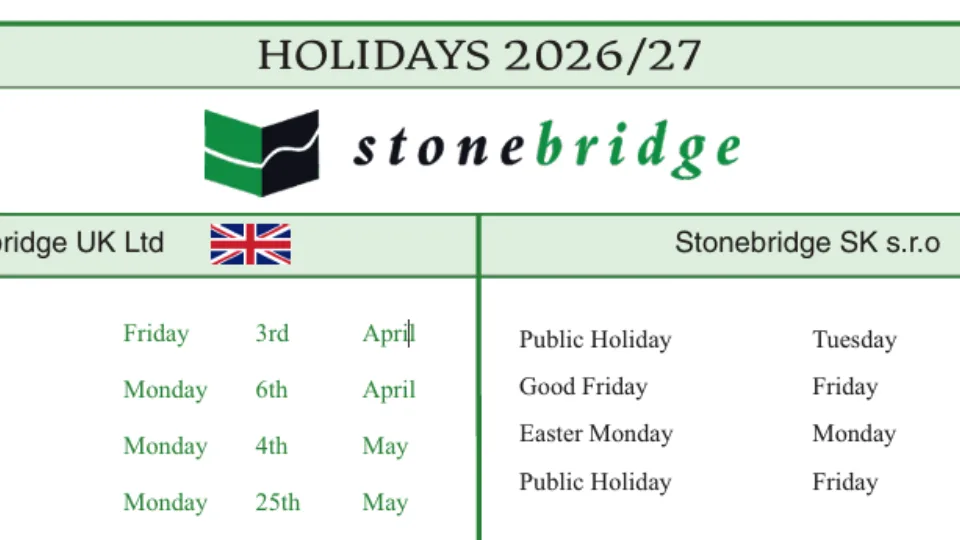 Factory Annual Holidays 2026/27